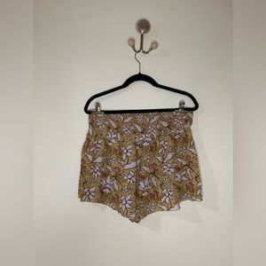 Aerie High waisted Floral Shorts, Size XL